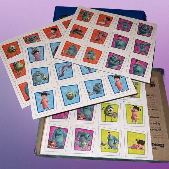 NEW Monsters Inc Scare Pairs Matching Card Game Disney Pixar Open Box - Picture 2 of 5